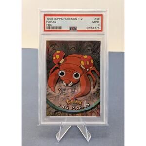 Pokemon Card - Paras #46 - Topps Chrome Foil PSA 9 Blue Label